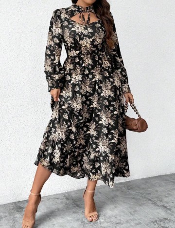 Rochie maxi Shein Curve+, mix culori