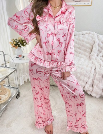 Compleu pijamale Shein, roz