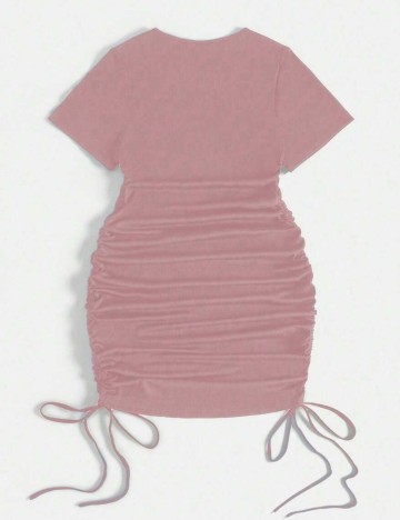 Rochie midi Shein Curve+, roz