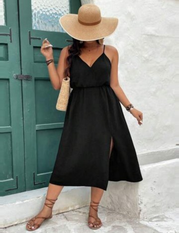 Rochie midi Shein Curve+, negru