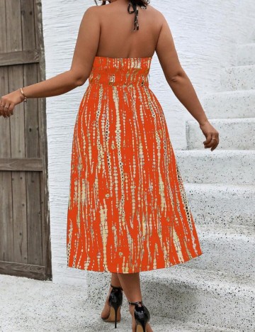 Rochie midi Shein Curve+, mix culori