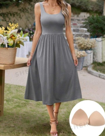 Rochie midi Shein, gri