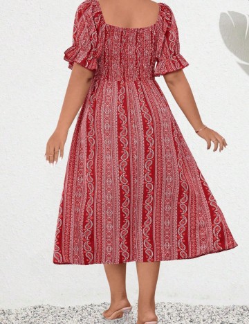Rochie midi Shein Curve+, roșu