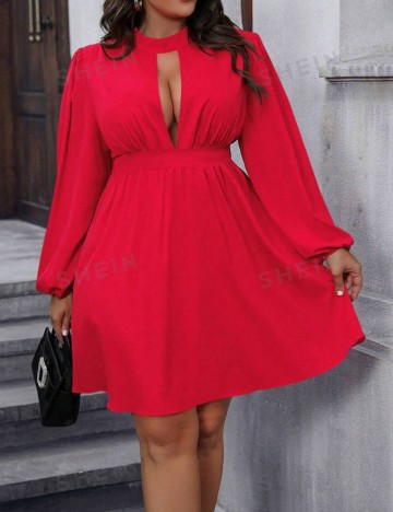 Rochie mini Shein Curve+, roșu