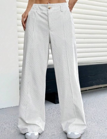 Pantaloni Shein, alb