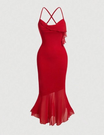 Rochie midi Shein, roșu