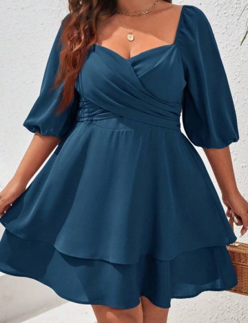 Rochie mini Shein Curve+, albastru