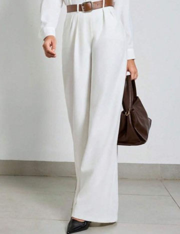 Pantaloni Shein, alb