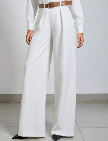 Pantaloni Shein, alb