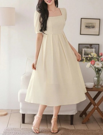 Rochie midi Shein, crem