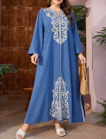 Rochie maxi Shein Curve+, albastru