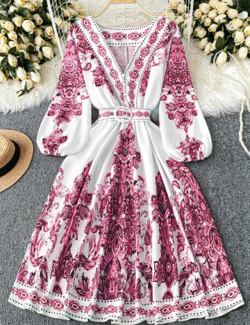 Rochie midi Shein Curve+, alb