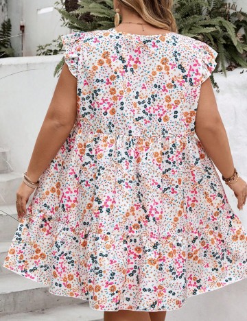 Rochie mini Shein Curve+, mix culori