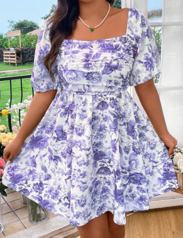 Rochie mini Shein Curve+, mix culori