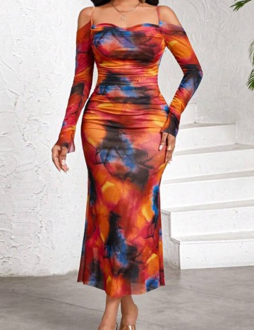 Rochie maxi Shein, mix culori