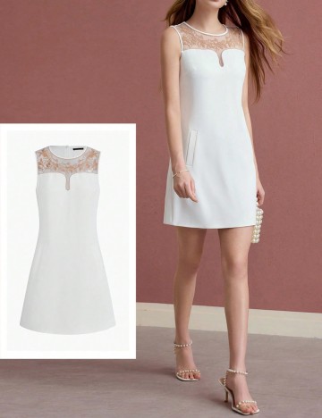 Rochie mini MOTF by Shein, alb