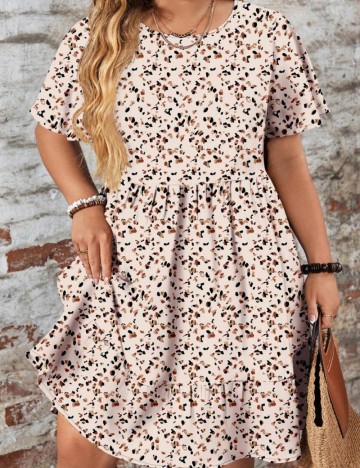 Rochie mini Shein Curve+, mix culori