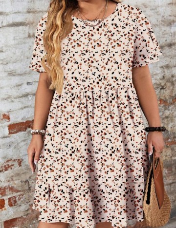 Rochie mini Shein Curve+, mix culori