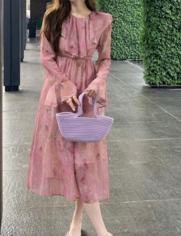 Rochie midi Shein, mix culori