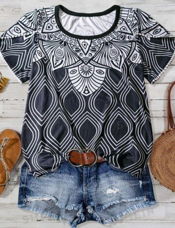 Tricou Shein Curve+, mix culori