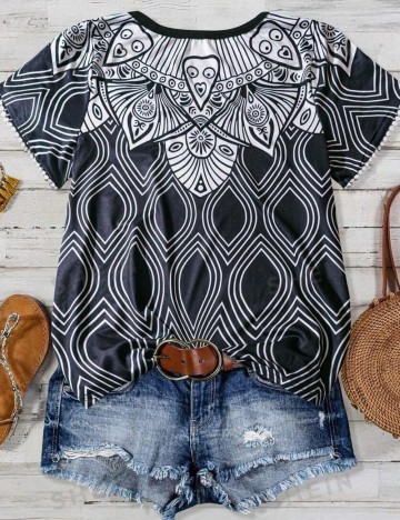 Tricou Shein Curve+, mix culori
