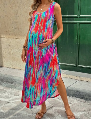 Rochie midi Shein, mix culori
