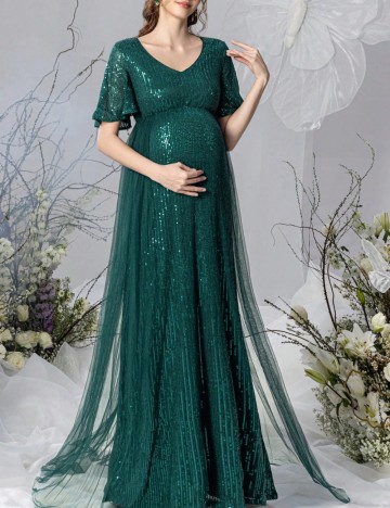 Rochie maxi Shein Curve+, verde