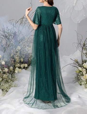 Rochie maxi Shein Curve+, verde