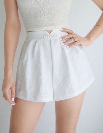 Pantaloni scurți Shein, alb