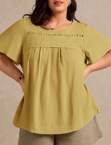 Tricou Shein Curve+, galben