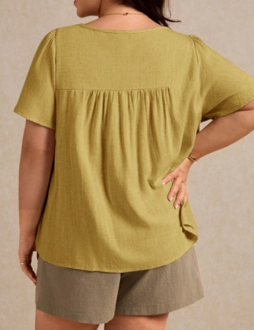 Tricou Shein Curve+, galben