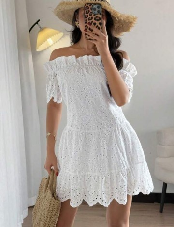 Rochie mini Shein, alb