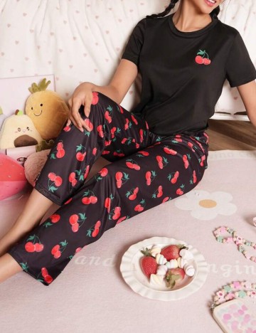 Compleu pijamale Shein, negru