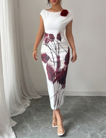 Rochie midi Shein, mix culori