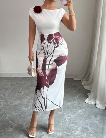 Rochie midi Shein, mix culori