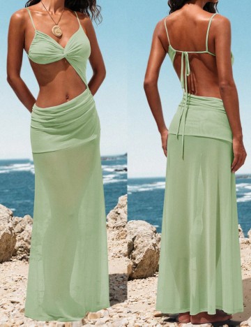 Rochie maxi Shein, verde