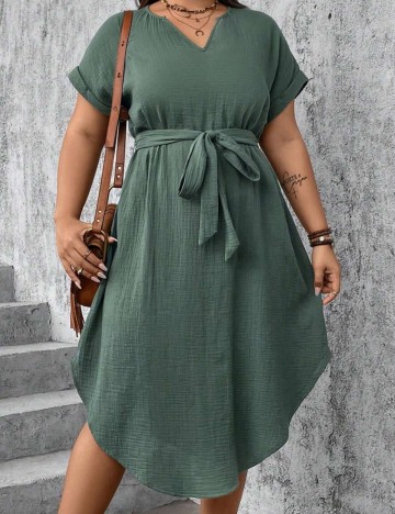 Rochie midi Shein Curve+, verde
