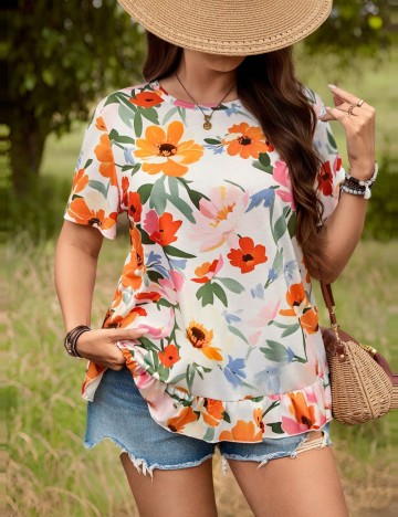 Tricou Shein Curve+, mix culori