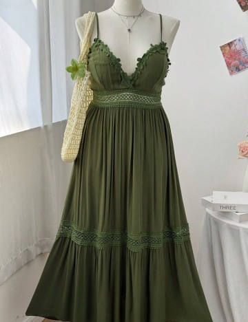 Rochie midi Shein Curve+, verde