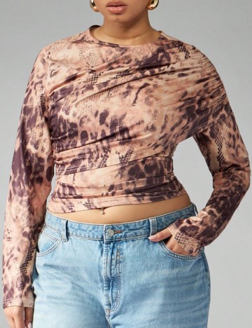 Bluză Shein Curve+, mix culori