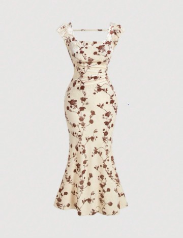 Rochie maxi Shein, crem