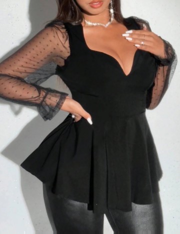 Cămașă Shein Curve+, negru