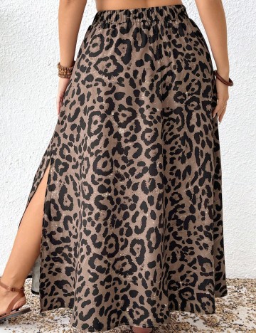 Fustă maxi Shein Curve+, mix culori