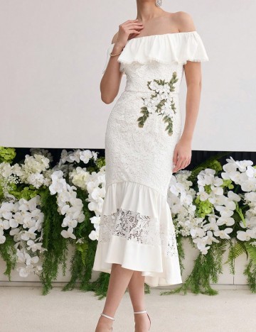 Rochie midi Shein, alb