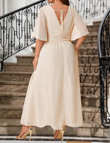 Rochie midi Shein Curve+, crem