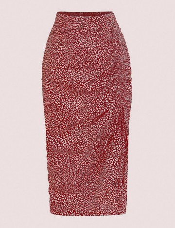 Fustă midi Shein Curve+, mix culori