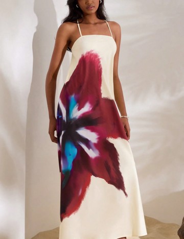 Rochie maxi Shein, crem