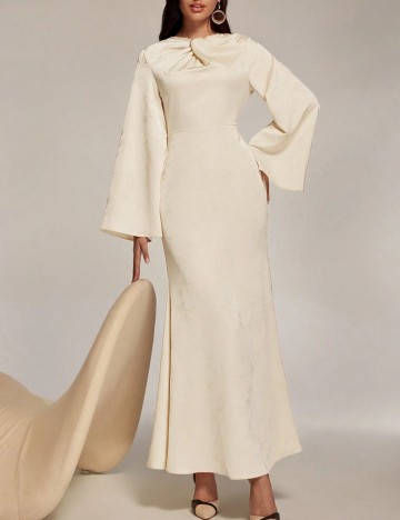 Rochie maxi Shein, crem