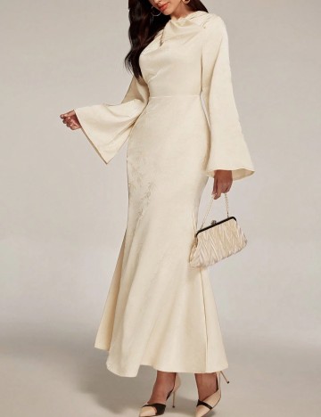 Rochie maxi Shein, crem