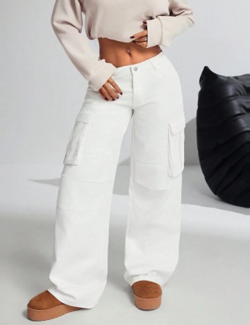 Jeans Shein, alb